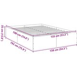  Okvir za krevet smeđi hrast 135x190 cm konstruirano drvo | Eponuda.com