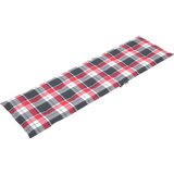  Jastuk za ležaljku crveni karirani (75 + 105) x 50 x 3 cm | shoptok.hr