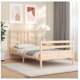vidaXL Posteljni okvir z vzglavjem 100x200 cm trden les Cene
