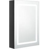  LED kupaonski ormarić s ogledalom sjajni crni 50 x 13 x 70 cm | shoptok.hr
