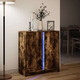 vidaXL Komoda s LED svjetlima boja dimljenog hrasta 77x34x85 cm drvena | shoptok.hr
