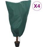 vidaXL Prevleka za rastline iz flisa z zadrgo 4 kosi 70 g/m&sup2; 0,8x0,8 m cene