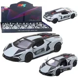 Car Metal Race Drive Opening Doors Gray 1:32