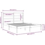  Okvir za krevet od masivne borovine crni 140 x 190 cm | shoptok.hr