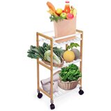 Kolica za Povrće Confortime Bijela Bambus 40 x 25 x 70 cm (2 kom.) | shoptok.hr
