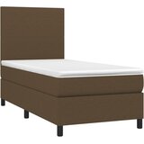  box spring s madracem LED tamnosmeđi 80 x 200 cm tkanina | shoptok.hr