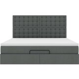 vidaXL Otomanski krevet s madracem i LED tamnosivi 180x200cm tkanine | shoptok.hr