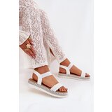 Boto Women's Sandals With Weaving On Decorated Platform White Velara | ePonuda.com