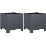 vidaXL Vrtne sadilice 2 kom antracit 30x30x30 cm čelične | shoptok.hr