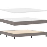  Postelja z vzmetnico z vzmetnico Taupe 200 x 200 cm blago, (5000127642) | Shoptok.si