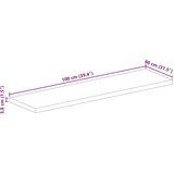  Mizna plošča 100x80x3,8 cm pravokotna trden predelan les, (21413501) | Shoptok.si
