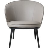 Unique Furniture Sivo-bež fotelj iz umetnega usnja Gain – | Shoptok.si