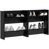 vidaXL ormarići za cipele na zidu 2 pcs crni hrast 60 x 18 x 60 cm | shoptok.hr