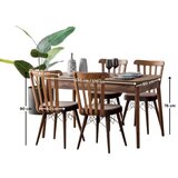 Hanah home Set Trpezarijski sto i 4 stolice Fergana Brown | Eponuda.com