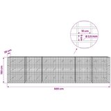  Gabion s žicom debljine 3,5 mm i mrežom 5x10 cm 600x20x150 cm Slike