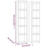  Ormarići za CD-ove 2 kom boja hrasta 21 x 16 x 93 5 cm drveni | shoptok.hr