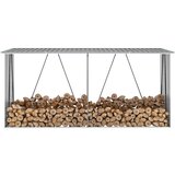  Vrtna ostava za drva od pocinčanog čelika 330x84x152 cm siva | Eponuda.com