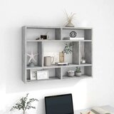  Stenska polica betonsko siva 75x16x55 cm iverna plošča, (20620706) | Shoptok.si