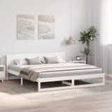 vidaXL Posteljnina Bela Les 180 x 200 cm Vzdržljiva Posteljnina | Shoptok.si