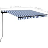  Prostostoječa avtomatska tenda 300x250 cm modra/bela, (20728713) | Shoptok.si