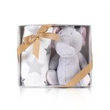 Cangaroo Bebi ćebe sa igračkom Little Elephant 90×75 cm – Grey | ePonuda.com