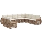 vidaXL Vrtna sedežna garnitura 10 pcs Bež in smetanasto bela, (5000270837) | Shoptok.si