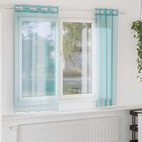 Voile zavjese s ušicama 2 kom tirkizne | shoptok.hr