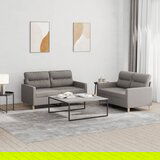 vidaXL 2-dijelni set sofa s jastucima smeđesivi od tkanine Cijene