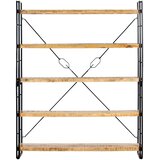 Police za knjige s 5 razina 140x30x180 cm masivno drvo manga | shoptok.hr