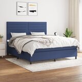  Krevet s oprugama i madracem plavi 160x200 cm od tkanine | shoptok.hr