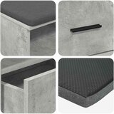  Klupa za hodnik s jastukom Betonsko Siva 100 x 38 x 46 cm | shoptok.hr