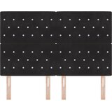  LED glava kreveta s LED trakama s uzglavljem Crna 144 cm Baršun | shoptok.hr