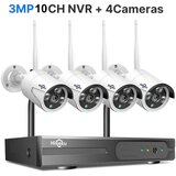 Hiseeu WiFi video nadzorni sistem, 1080P HD ločljivost, Alexa integracija, 3MP 10CH NVR 4 kamere, nobena, (5000136865) | Shoptok.si