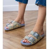 Gemre Blue crochet flip-flops with buckles on straps Firada | ePonuda.com