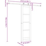 vidaXL Drsna vrata s kompletom opreme 'ORKDAL'iz masivnega bora, Notranja vrata 'ORKDAL'61x198,5 cm iz masivnega bora | Shoptok.si
