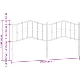  Metalno uzglavlje crno 200 cm | shoptok.hr