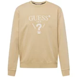 Guess Sweater majica 'TREATED TRIANGLE' bež / bijela