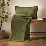 Pineapple Elephant Zelena bombažna odeja 150x200 cm Jaipur Chunky Waffle – | Shoptok.si