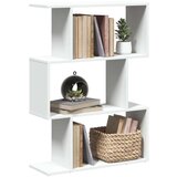 vidaXL Pregrada / regal za knjige 3 razina bijeli 70x24x97 cm drveni | shoptok.hr