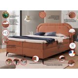 Ropez Oranžna boxspring postelja s prostorom za shranjevanje 200x200 cm Ornes – | Shoptok.si