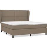 vidaXL Box spring postelja z vzmetnico taupe 180x200 cm blago, (20895827) | Shoptok.si