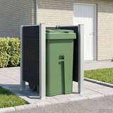  Ograda za kante za smeće Siva 85 x 85 x 115 cm Aluminij i WPC - Siva u-oblik 85 cm | shoptok.hr