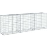 vidaXL Gabionska košara s pokrovom 300x50x100 cm pocinkano železo | Shoptok.si