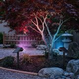  LED RGB Solarna lampa 2u1 LED/3,7V 1200 mAh IP54 crna | Eponuda.com