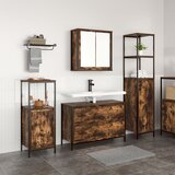vidaXL 3-delni set kopalniškega pohištva dimljeni hrast inženirski les, (22040480) | Shoptok.si