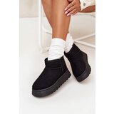 Boto Women's Snow Boots On Platform Insulated With Fur Black Vesirae | Shoptok.si