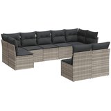  9-dijelni set vrtnih sofa od poliratana s jastucima svjetlosivi | shoptok.hr