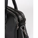 Shelvt Black classic women's handbag with three compartments | Shoptok.si