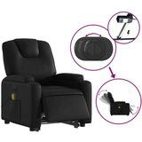 vidaXL Električni masažni naslonjač na podizanje od umjetne kože crni | shoptok.hr