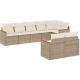 Maison Chic Seti vrtnega pohištva - Vrtna garnitura - Vrtni pohištvo set 8-delna z blazinami bež poli ratan, (21801069) | Shoptok.si